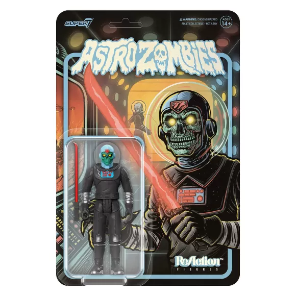 Super7 Astro Zombies^Astro Zombies Reaction Figure Wave 2 - Astro Zombie (Black/Silver)