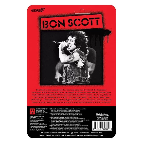 Super7 Bon Scott^Bon Scott Reaction Figures Wave 01 - Bon Scott