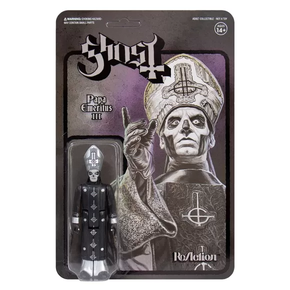 Super7 Ghost^Ghost Reaction Figure - Papa Emeritus Iii (Black Series)