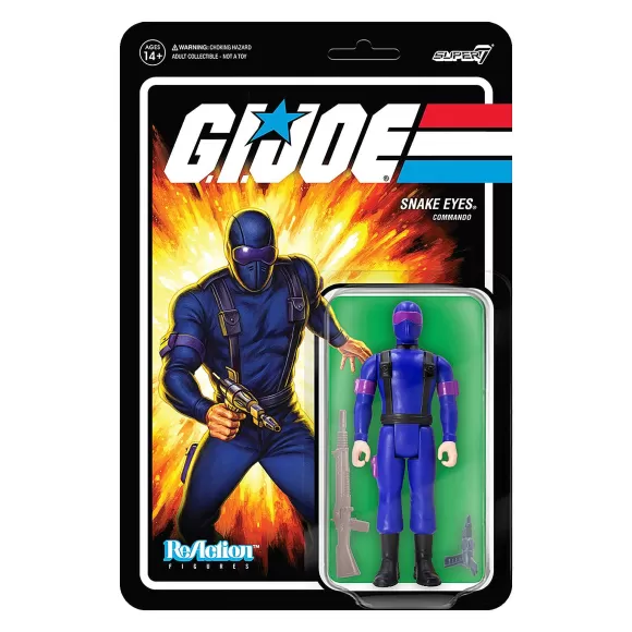 Super7 G.I. Joe^G.I. Joe Reaction Figures Wave 1 - Snake Eyes (Rah)