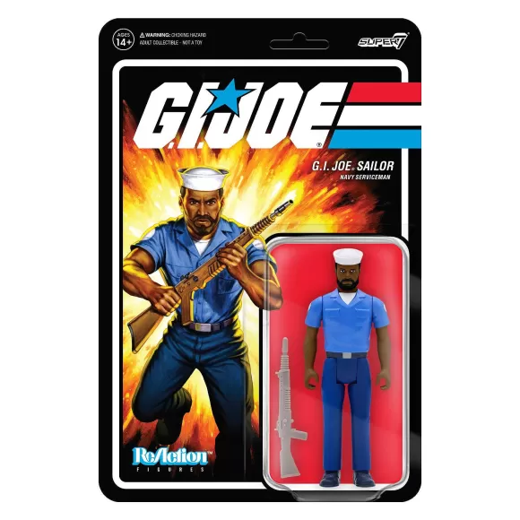 Super7 G.I. Joe^G.I. Joe Reaction Figures Wave 2 - Blueshirt Beard (Brown)