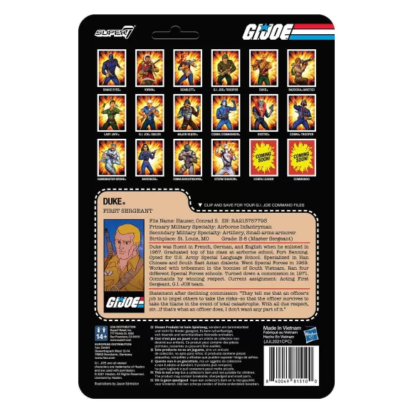 Super7 G.I. Joe^G.I. Joe Reaction Figures Wave 2 - Duke