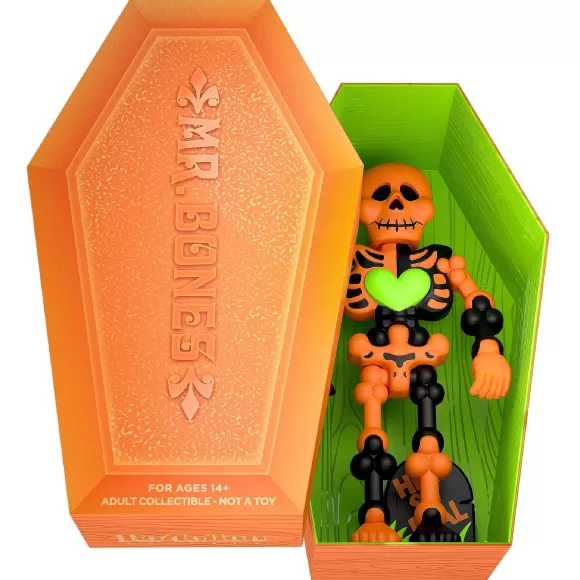 Super7 Mr. Bones^Mr. Bones Reaction - Mr. Bones (Orange/Black) [Coffin Box]