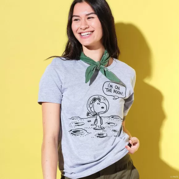 Super7 Peanuts^Peanuts Snoopy On The Moon - Athletic Heather T-Shirt