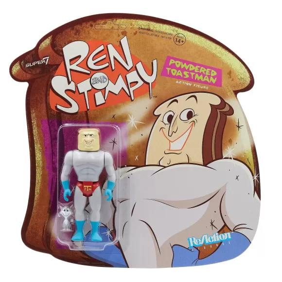 Super7 Ren & Stimpy^Ren & Stimpy Reaction Figure Wave 1 - Powdered Toast Man