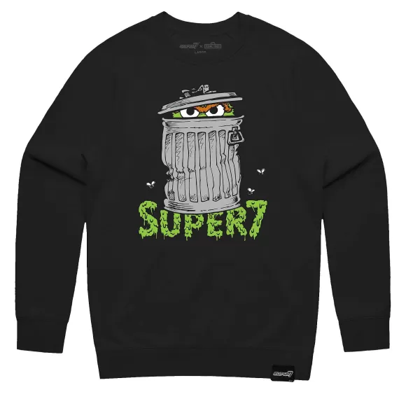 Super7 Sesame Street^Sesame Street Crewneck Sweatshirt - Oscar The Grouch