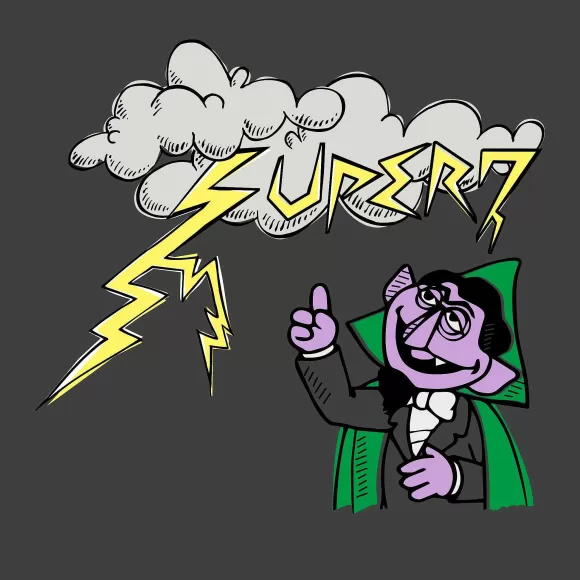 Super7 Sesame Street^Sesame Street T-Shirt - The Count Storm