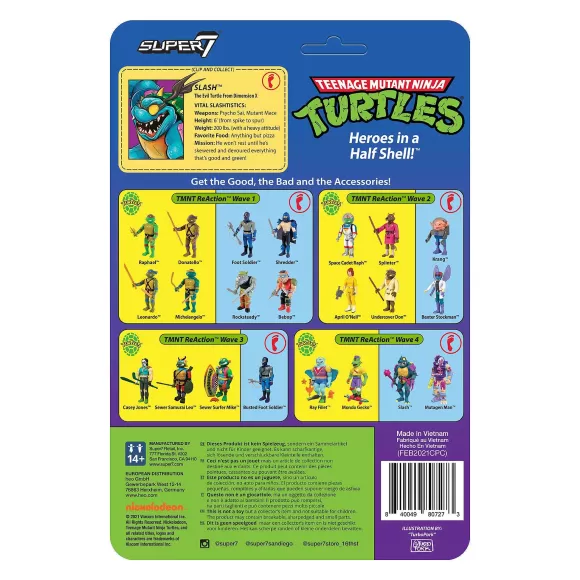 Super7 Teenage Mutant Ninja Turtles^Teenage Mutant Ninja Turtles Reaction Figure Wave 4- Slash