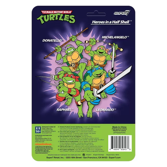 Super7 Teenage Mutant Ninja Turtles^Teenage Mutant Ninja Turtles Reaction Wave 7 - Leonardo Toon