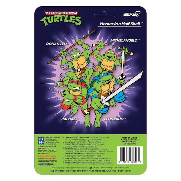 Super7 Teenage Mutant Ninja Turtles^Teenage Mutant Ninja Turtles Reaction Wave 7 - Michelangelo Toon