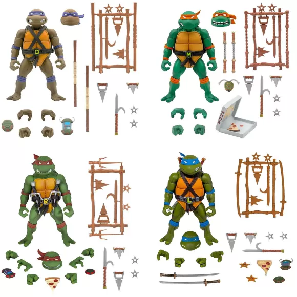 Super7 Teenage Mutant Ninja Turtles^Teenage Mutant Ninja Turtles Ultimates! - Raphael, Leonardo, Michelangelo & Donatello