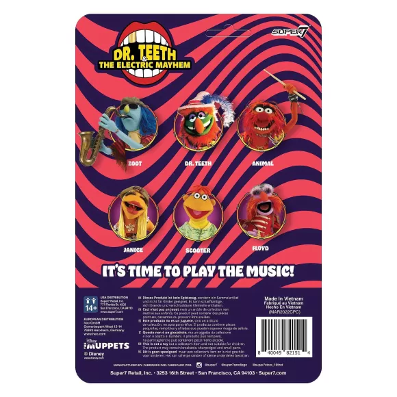 Super7 Disney^The Muppets Reaction Figures Wave 1- Electric Mayhem Band - Janice