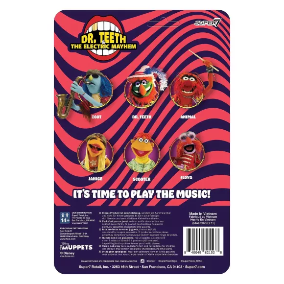 Super7 Disney^The Muppets Reaction Figures Wave 1- Electric Mayhem Band - Zoot