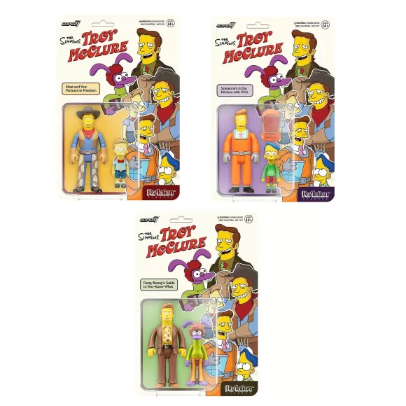 Super7 The Simpsons^The Simpsons Reaction W2 - Troy Mcclure Set Of 3