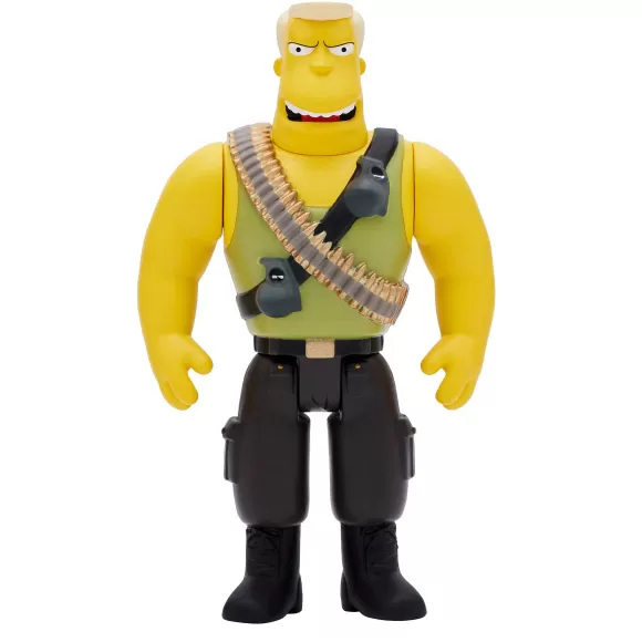 Super7 The Simpsons^The Simpsons Reaction Wave 1 Mcbain - Mcbain (Commando)