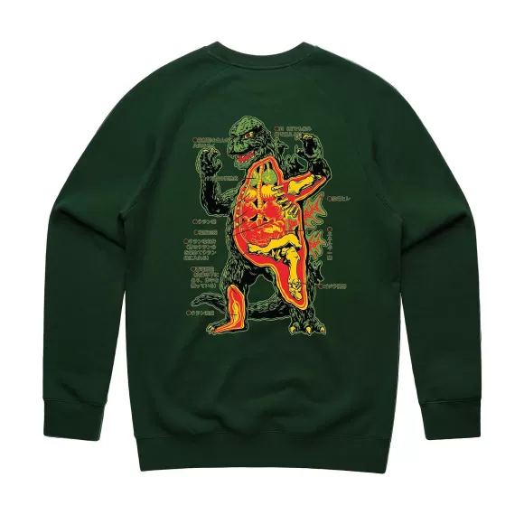 Super7 Godzilla^Toho Crewneck Sweatshirt - Anatomical Godzilla