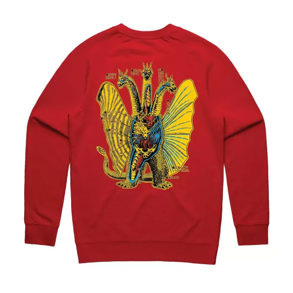 Super7 Godzilla^Toho Crewneck Sweatshirt - Anatomical King Ghidorah