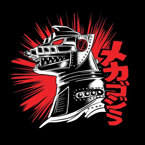 Super7 Godzilla^Toho Mechagodzilla Glow Cardback Art T-Shirt