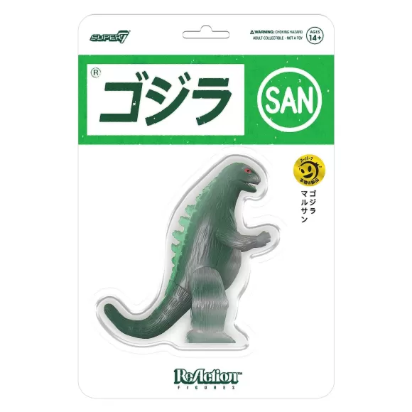 Super7 Godzilla^Toho Reaction - Marusan Godzilla(Green/Silver - L-Tail )