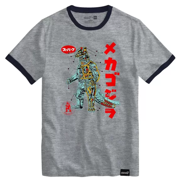 Super7 Godzilla^Toho T-Shirt - Anatomical Mechagodzilla Ringer