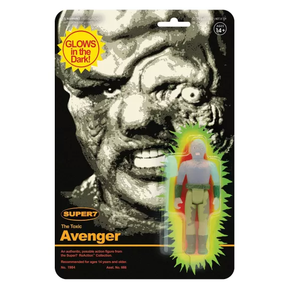 Super7 Toxic Avenger & Toxic Crusaders^Toxic Avenger Reaction Figure - Toxie Monster Glow