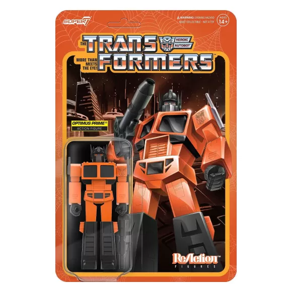 Super7 Transformers^Transformers Reaction Figure - Optimus Prime (Orange/Black)