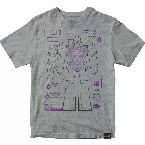 Super7 Transformers^Transformers T-Shirt - Megatron Cyborg Diagram