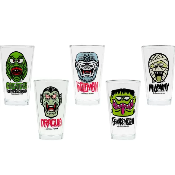 Super7 Universal Monsters^Universal Monsters Freakyfaces Drinkware Set Of 5