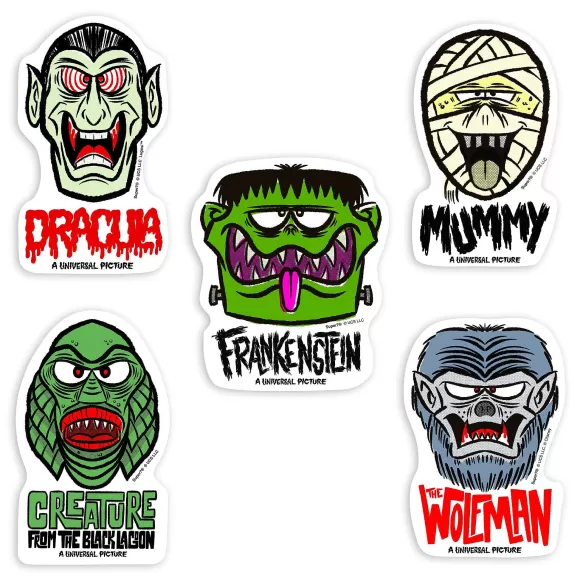 Super7 Universal Monsters^Universal Monsters Stickers - Freakyfaces Sticker Pack